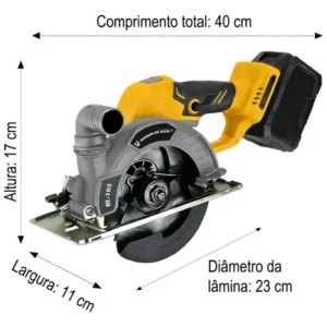 Pro Kit Serra Circular 48v Brushless 60000mah 1800w 7000rpm - Imagem 8
