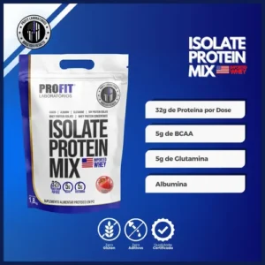 Whey Isolate Protein Mix Refil 1,8kg - Profit Labs Sabor Morango - Imagem 4