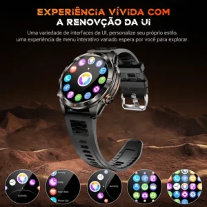 Relógio Inteligente Cardíaco Chamadas Bluetooth Esportivos - Imagem 9