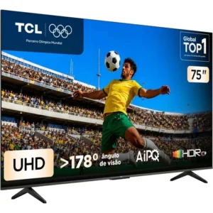 Smart TV TCL 75 Polegadas UHD 4K P6K WiFi Bluetooth Google TV 3 HDMI HDR10+ Dolby Audio 75P6K - Imagem 2