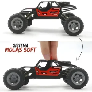 Carrinho Controle Remoto Jipe Carro Grande Off Road Com Bateria Recarregável Amortecedores Big Foot Estilo 4x4 Atacarejo Kids - Imagem 8