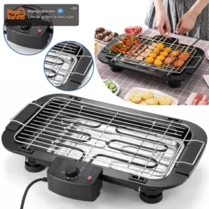 Churrasqueira Elétrica Grande Steak Grill Para Apartamento 220v Sem Fumaça Preto - Aero Home - Imagem 1