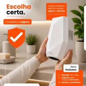 Secador De Mãos Automático Sensor Banheiro Comercial - Imagem 4
