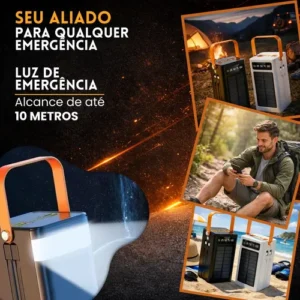 Carregador Portátil Power Bank Solar Turbo 50.000mah Rápido - Imagem 6