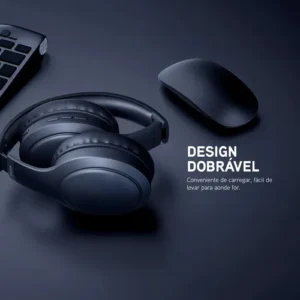Fone De Ouvido Headphone Dapon H02D Bluetooth 5.1 Over-ear 22h Preto - Imagem 5