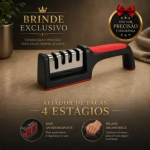 Kit Facas Inox 7 Peças Jogo para Cozinha Churrasco Conjunto Premium + Brinde Afiador De Facas Aquattro - Imagem 5
