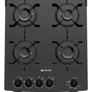 Fogão 4 Bocas Atlas Mônaco Top Glass com Mesa de Vidro e Acendimento Automático Preto Bivolt - Imagem 5