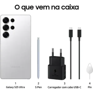 Celular Samsung Galaxy S25 Ultra 5G, 512GB, 12GB RAM, Câmera Quádrupla de 200+50+10+50, Tela Grande de 6.9" Titânio Prata - Imagem 7