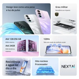 Celular Smartphone Realme C73 256gb 8gb Ram Dual Sim 120hz 6 Ah Violeta - Imagem 2