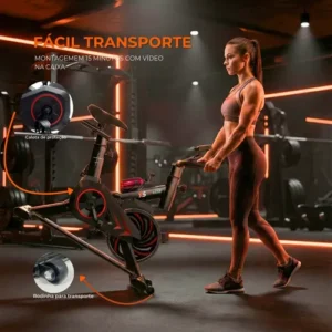 Bicicleta Ergometrica Bike Spinning Academia Fitness Ginastica Roda Inercia 8kg Its Profissional Aparelho Cardio Treino Em Casa Vertical Residencial - Imagem 9