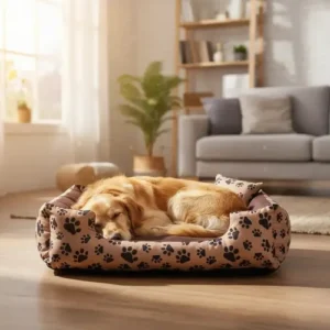 Cama Pet Grande Marrom 70x70cm com Zíper e Almofada Gv Enxovais - Imagem 5