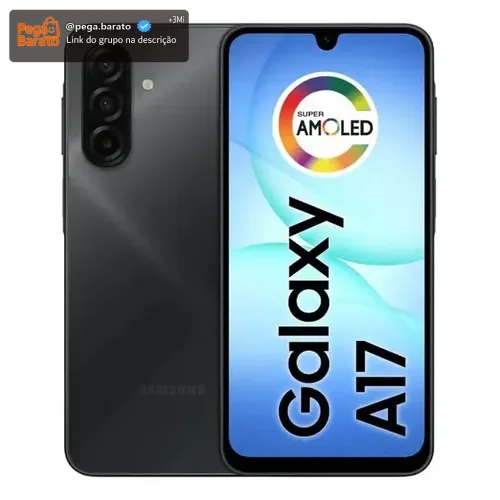 Celular Samsung Galaxy A17 Com Ia, 256gb, 8gb Ram, Câm De 50mp, Tela De 6.7 , Nfc, Ip54 - Preto 4G