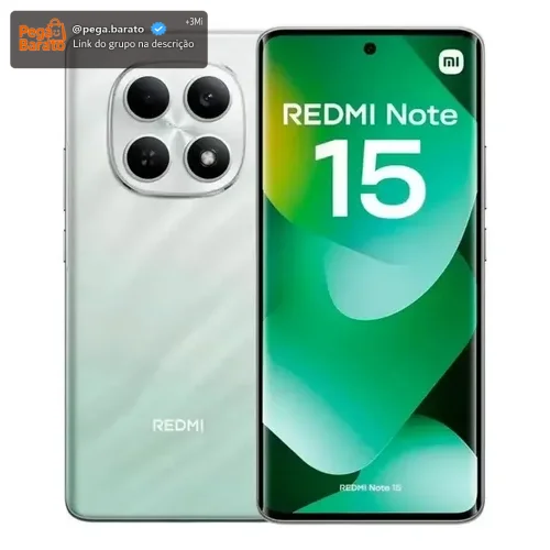Celular Xiaomi Redmi Note 15 4g 6gb 128gb Tela Amoled 6.77 , Câmera 108mp, Verde