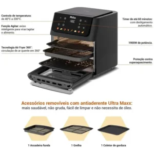 Fritadeira Air Fryer Philco 16 Litros Paf16c Preto - Imagem 6