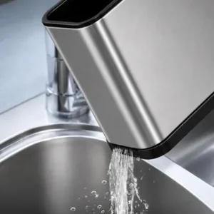 Porta-Talheres de Aço Inox com 4 Divisórias para Utensilios de Cozinha - Imagem 8