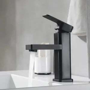 Torneira Para Banheiro Monocomando Preto Fosco Água Fria Instalação Em Bancada Compatível Com Cuba De Apoio Em ABS Resistente Design Moderno Alta Durabilidade E Fácil Limpeza FC-138 Via Flix - Imagem 8