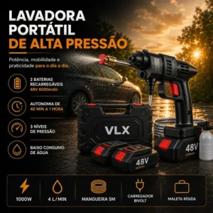 Lavadora Portátil Lava Jato De Alta Pressão 2 Baterias - Imagem 3