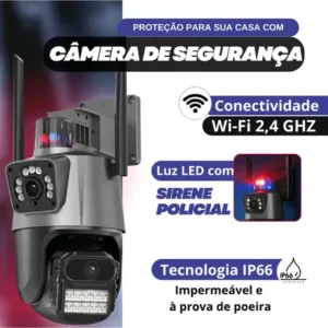 Câmera Speed Dome Ip Com Sirene E Alarme Duas Versões - Imagem 3