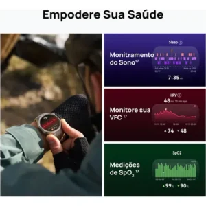 Smartwatch HUAWEI WATCH GT 6 Pro 46mm Bateria com Autonomia de Até 21 Dias Mais de 100 Modos Esportivos Corrida de Trilha Golfe Ciclismo Análise de ECG Compatível com iOS e Android GPS Preto - Imagem 9