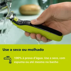 Barbeador e Aparador Elétrico Philips OneBlade para Rosto & Corpo Sem Fio e À Prova D'Água - QP2824/10 - Imagem 9