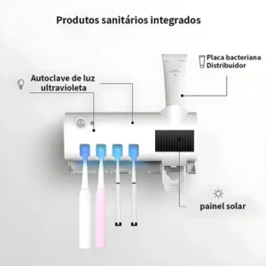 Suporte Porta Escova Dentes Dispenser Pasta - Imagem 2