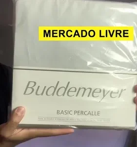 Jogo De Cama Casal 180 Fios Algodão Percalle Buddemeyer Cinza - Imagem 2