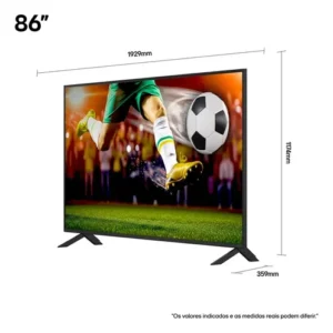 Smart TV LG QNED AI 4K QNED82 86 polegadas 2025 Cores Dinâmicas QNED Processador α7 AI Ger 8 - Imagem 4