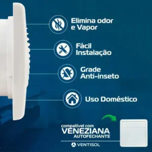 Exaustor Para Banheiro Ventilador Ventisol 150mm - Imagem 4