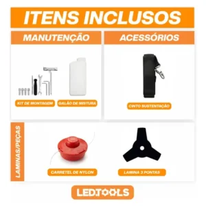 Roçadeira Lateral Gasolina Nakasaki 2t Profissional 75cc 3hp - Imagem 5