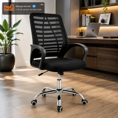 Cadeira Escritório Ergonômica Mesh Altura Ajustável 120kg
