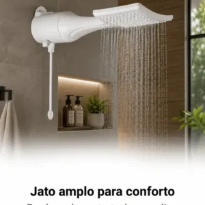 Chuveiro Loren Shower Ultra Eletrônica 7500w Lorenzetti Branco 7.5 Kw - Imagem 5