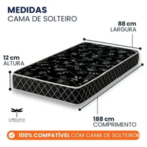 Colchão Solteiro Confort Max 188x88 Cm D20- Libélula Moveis - Imagem 6
