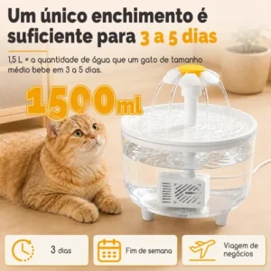 Bebedouro Automático Fonte Água Para Gatos E Cães Com Filtro - Imagem 7