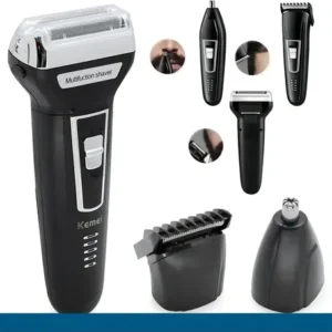 Máquina de Cortar Cabelo 3 em 1 Aparador de Pelos Nariz e Orelhas Kemei KM-6558 - Imagem 6