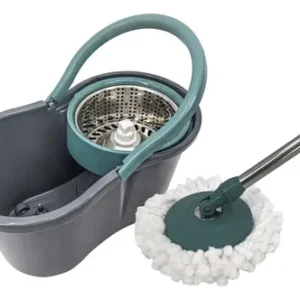 Esfregao Mop Giratorio 8 Litros Cesto Inox 2 Refil Pro Unica - Imagem 4