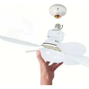 Ventilador De Teto Silencioso De 3 Modos com Lâmpada Controle Branco - Imagem 4