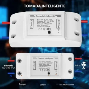 Forestory Interruptor Inteligente Wifi Relé Wi-fi Automação Residencial Alexa Google 16a Alexa Tuya Smart Life Google Assistant Automação Residencial Relé Wi-fi Branco 100-240v - Imagem 5