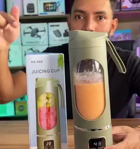 Mini Liquidificador Mixer Portátil Recarregável 450ml Shake - Imagem 15