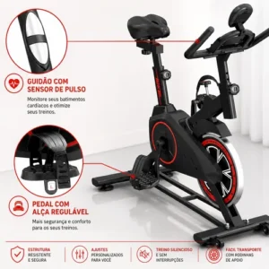 Bicicleta Ergométrica Spinning Bike X11 Com Roda Inércia - Imagem 4