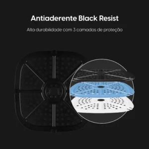 Fritadeira Elétrica Air Fryer Elgin Cinq Fry 5L Preta para Cozinha - Imagem 9