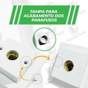 Kit 6 Plafon Quadrado Bocal Porcelana E-27 Plafonier Lustre - Imagem 6