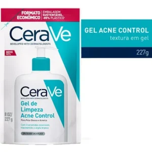 Refil Gel de Limpeza Facial Antiacne Pele Oleosa, Acne Control CeraVe, 227g - Imagem 3