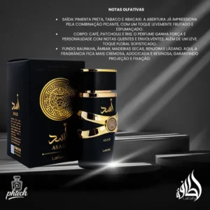 Perfume Lattafa Asad 100ml Eau De Parfum Original Árabe Original Com Nota Fiscal E Selo Original Lataffa - Imagem 5