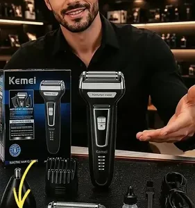 Máquina de Cortar Cabelo 3 em 1 Aparador de Pelos Nariz e Orelhas Kemei KM-6558 - Imagem 2