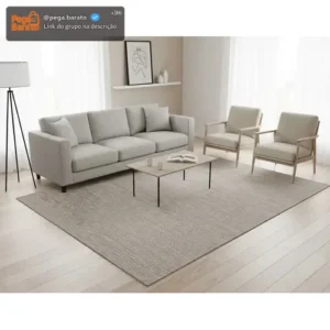 Tapete Jacquard 2.00x1.40m Sala Quarto Base Antiderrapante - Imagem 1