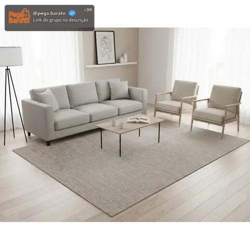 Tapete Jacquard 2.00x1.40m Sala Quarto Base Antiderrapante