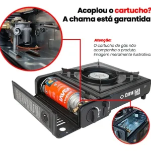 Fogareiro Camping Portátil Multiuso Trilha Pesca Com Maleta - Imagem 6