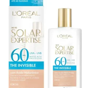 Protetor Solar Facial FPS 60, Textura Aquosa Ultraleve, Proteção Avançada Anti-Idade, Cor 2.0, Expertise The Invisible L’Oréal Paris Solar 40g - Imagem 4