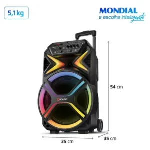 Caixa Amplificada CM-550-L 550w Rms Preta Mondial Bivolt Preto - Imagem 7