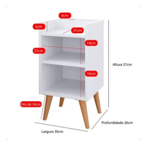 Criado Mudor P/ Cama Box Compacto C/ Prateleira Max - Imagem 9